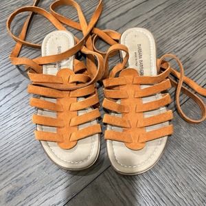 Barbara Barbieri Shoes Women 7.5 Orange‎ Strappy Sandals